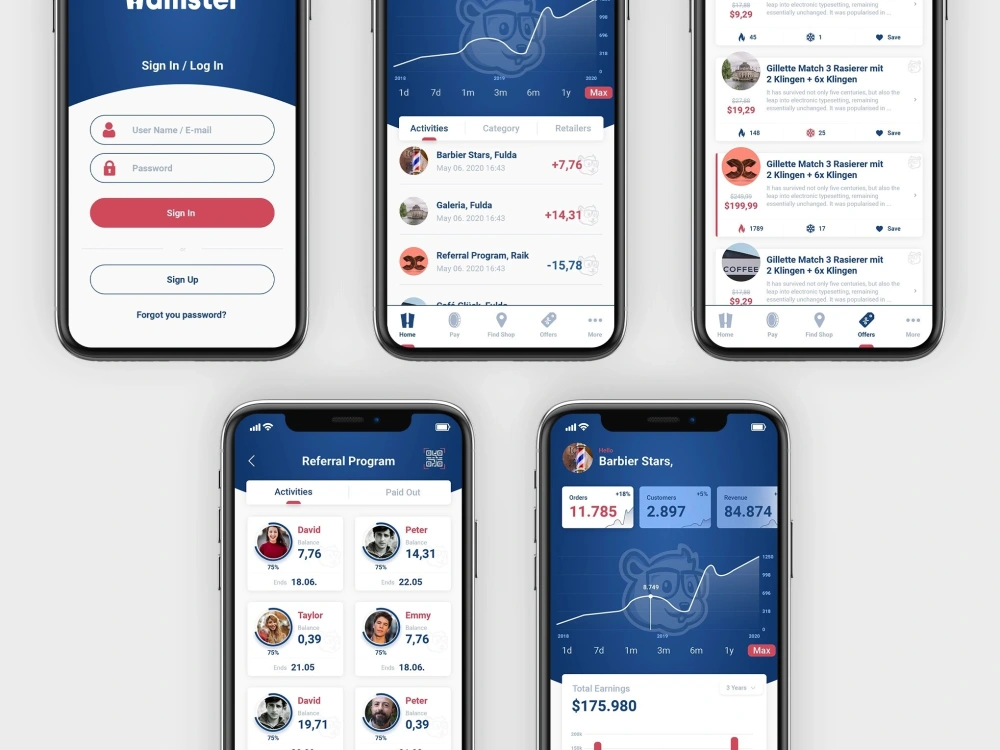 Unique and creative responsive app UI UX or mobile uiux screen design ...