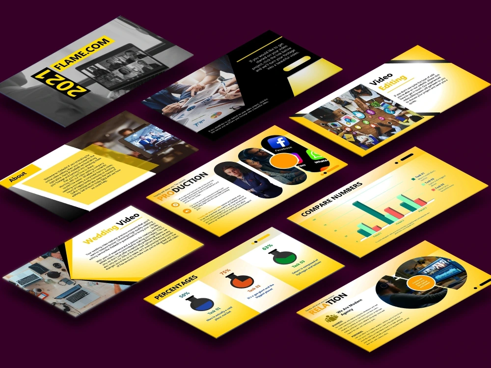 Modern and professional presentation or pitch deck design | Upwork