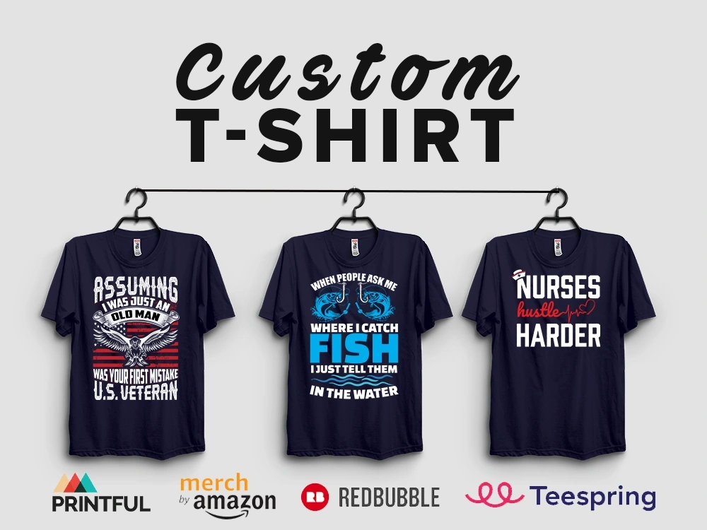 Custom Tshirt design or Bulk t shirt graphic design for Business
