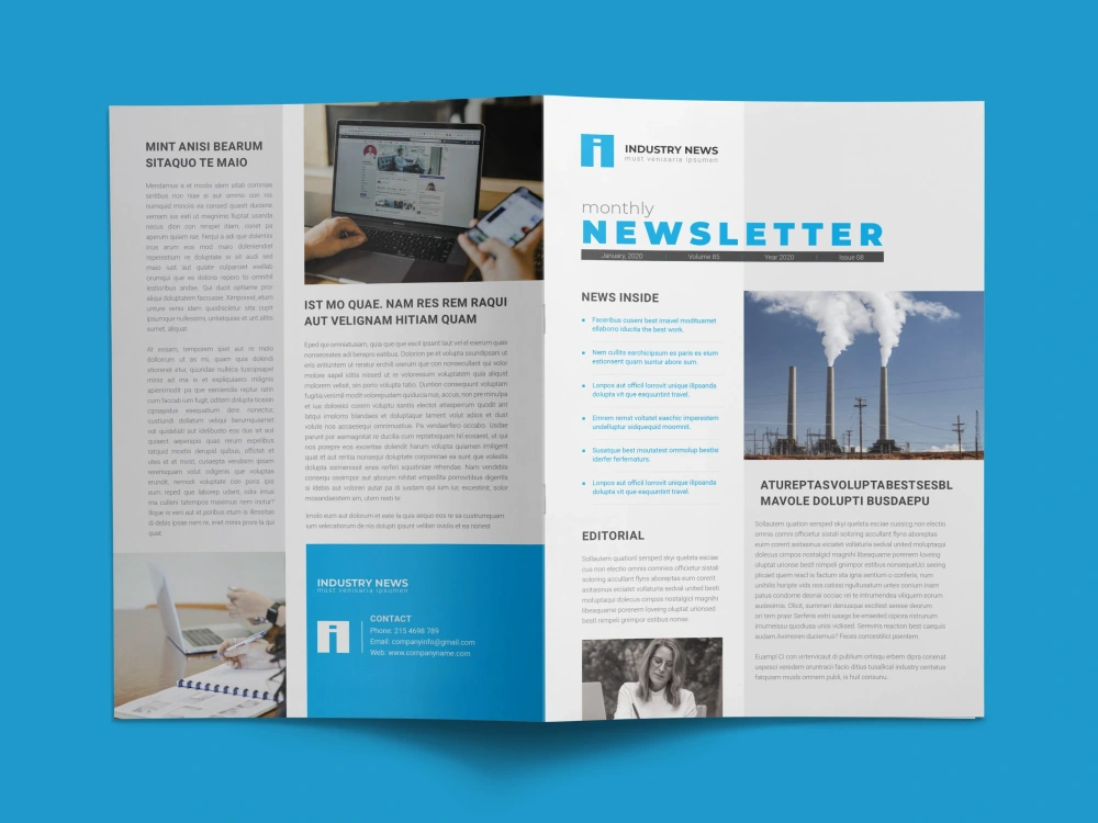 Design and layout professional print newsletter and magazine design ...