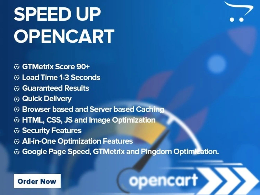 A fully optimized Opencart website to reduce load time. Upwork