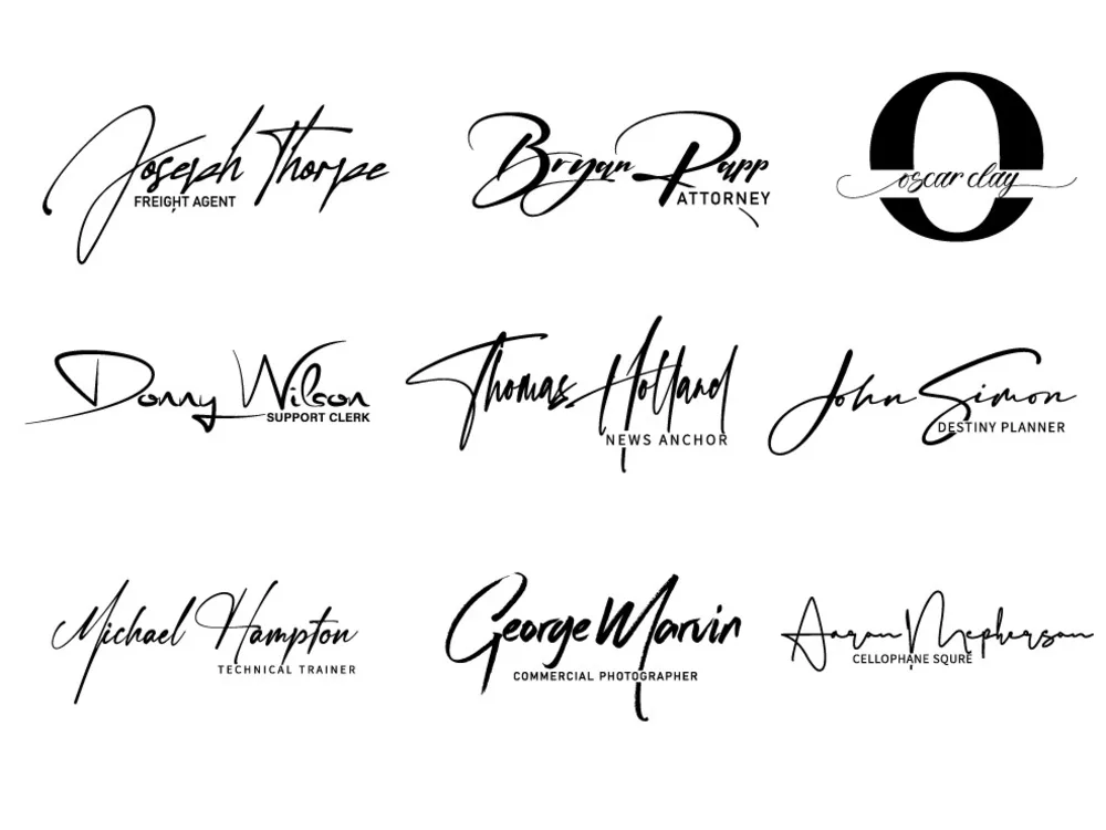 Scripted, Signature, Cursive logo design | Upwork