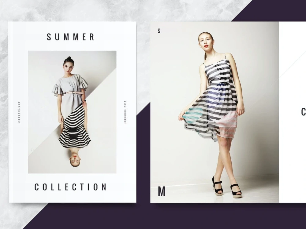 A stunning fashion lookbook, line sheet, brochure, clickable or catalog