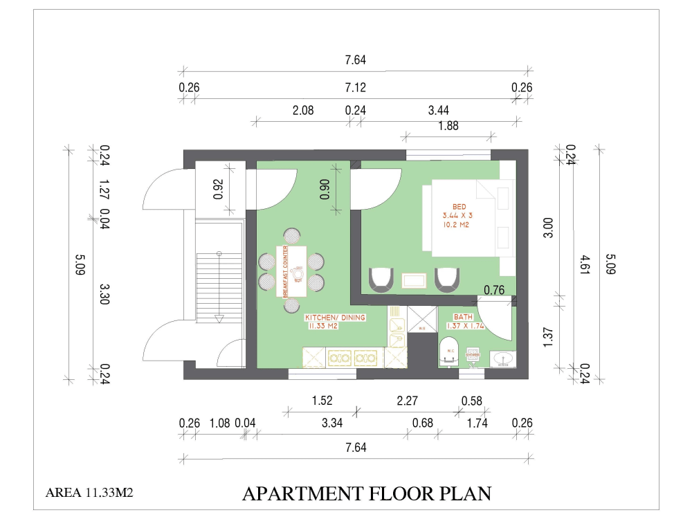 Architectural floor plan drawings in autocad with all details | Upwork