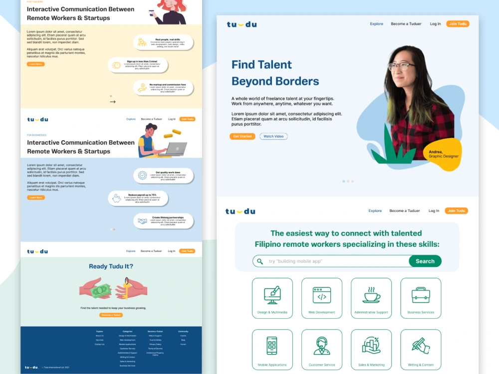 Clean and minimal Website UX/UI design | Upwork