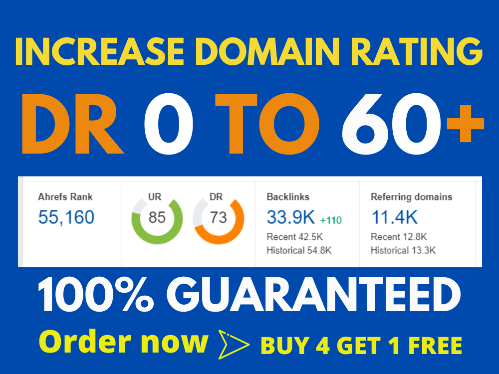 Increase Domain Rating Increase DR 60 Plus With High-Quality