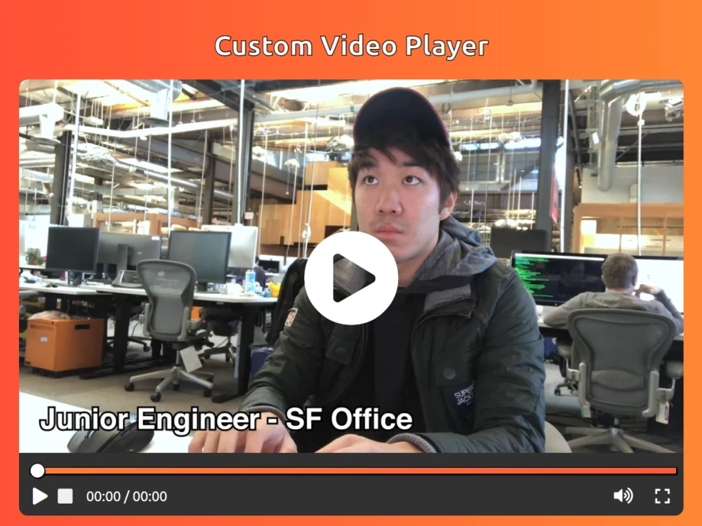 A Custom Web App Video Player with Customized Player Controls | Upwork