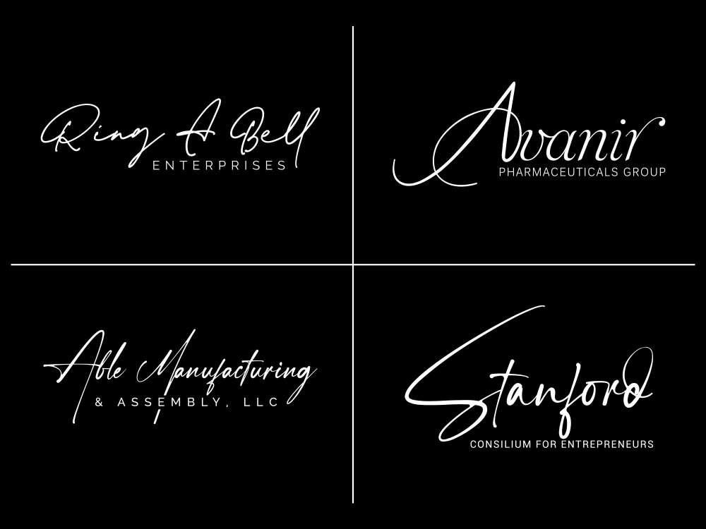 Scripted, Signature, Cursive logo design | Upwork