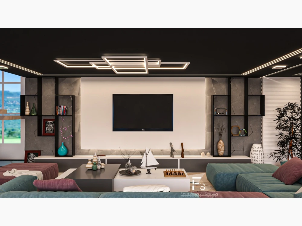 Interior design in 3ds max with all interior shot and blocks using vray ...