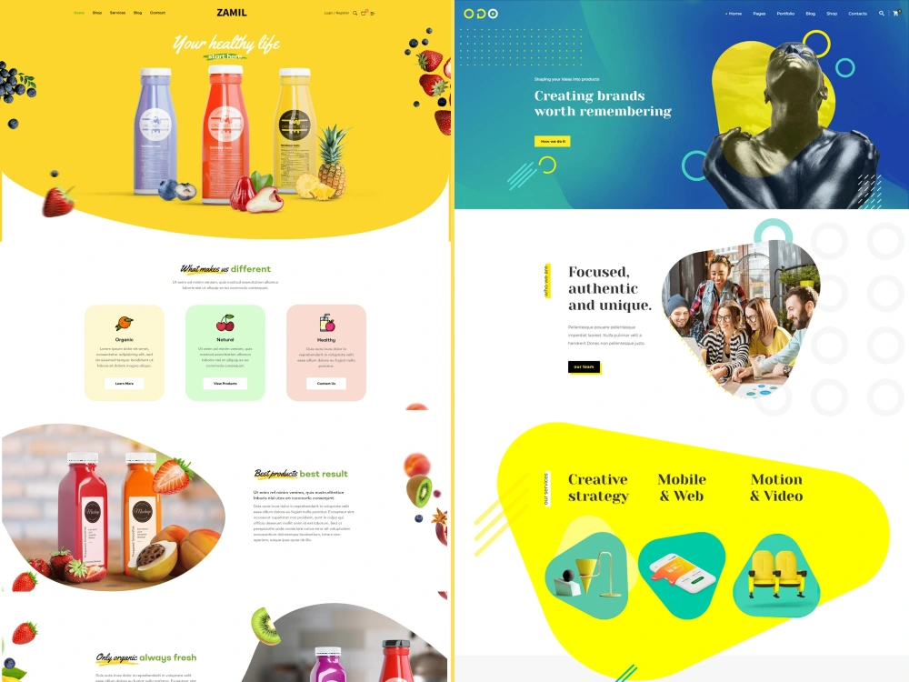 A modern responsive website design using Elementor and WordPress | Upwork