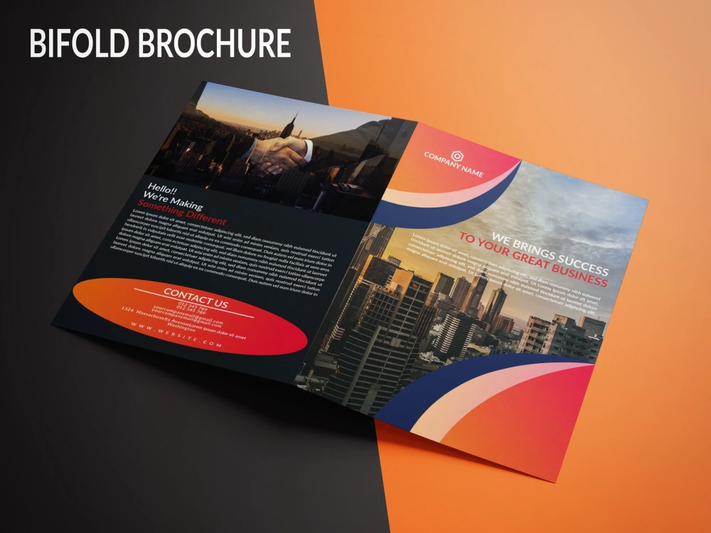 An amazing bifold or trifold brochure design for your business ...