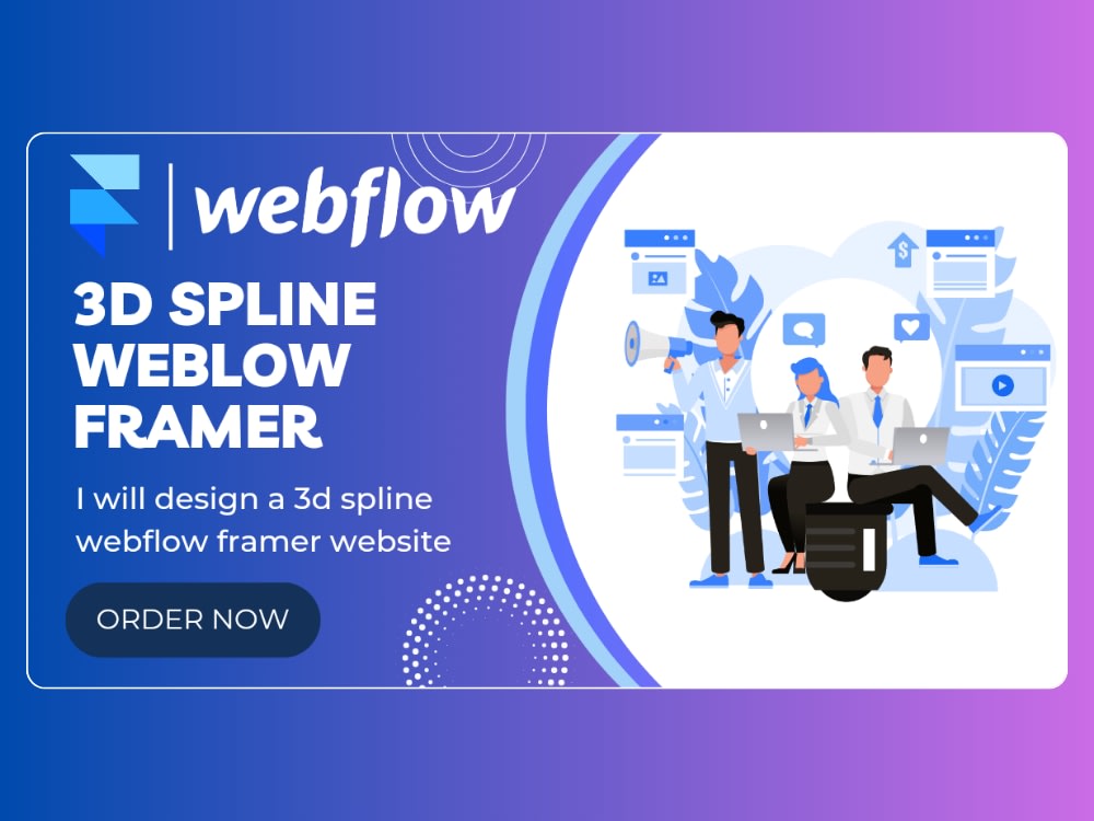 Get a fully responsive 3D Spline Webflow Framer Website | Upwork