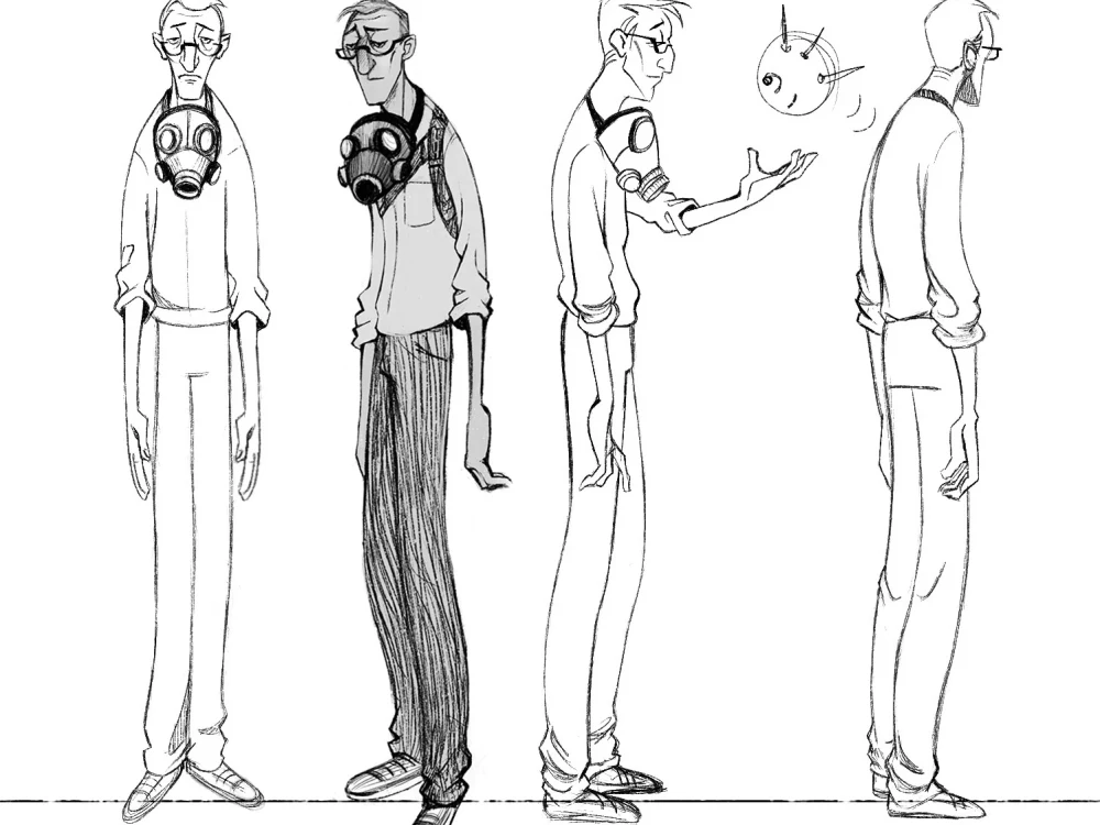 A character model sheet, dynamic poses and an expression sheet. | Upwork