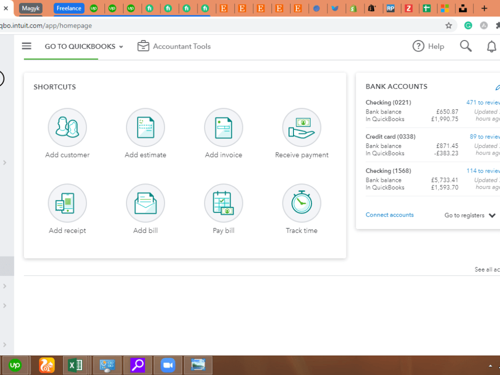 Monthly Bookkeeping/Financial Reports/Bank Reconciliation/QuickBooks Online Upwork