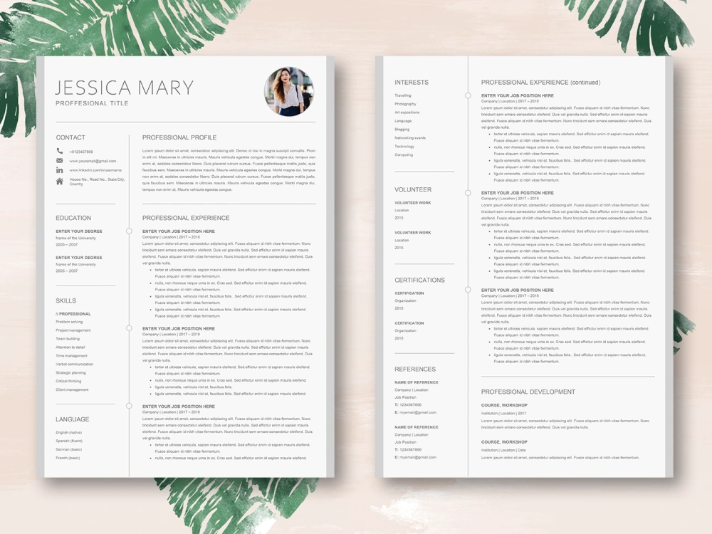 A professional Resume / CV design in Microsoft word | Upwork