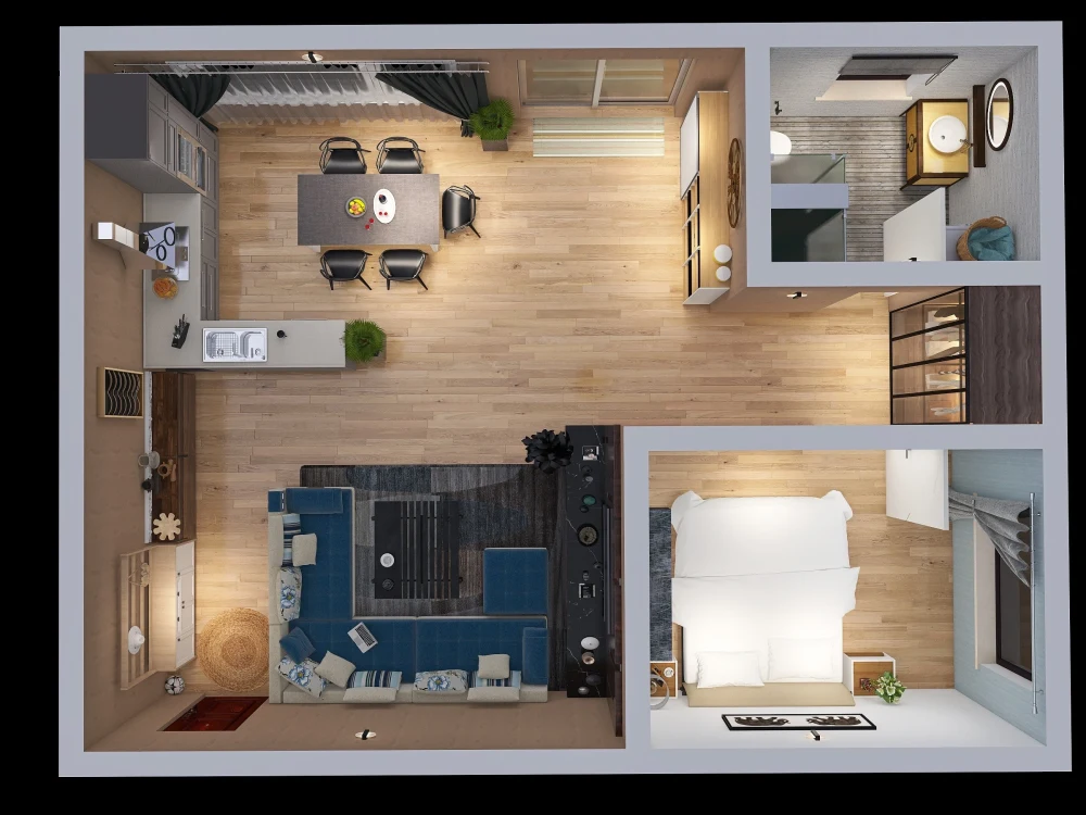 3D Interior , Furniture and People, 8 Renderings, Architectural ...