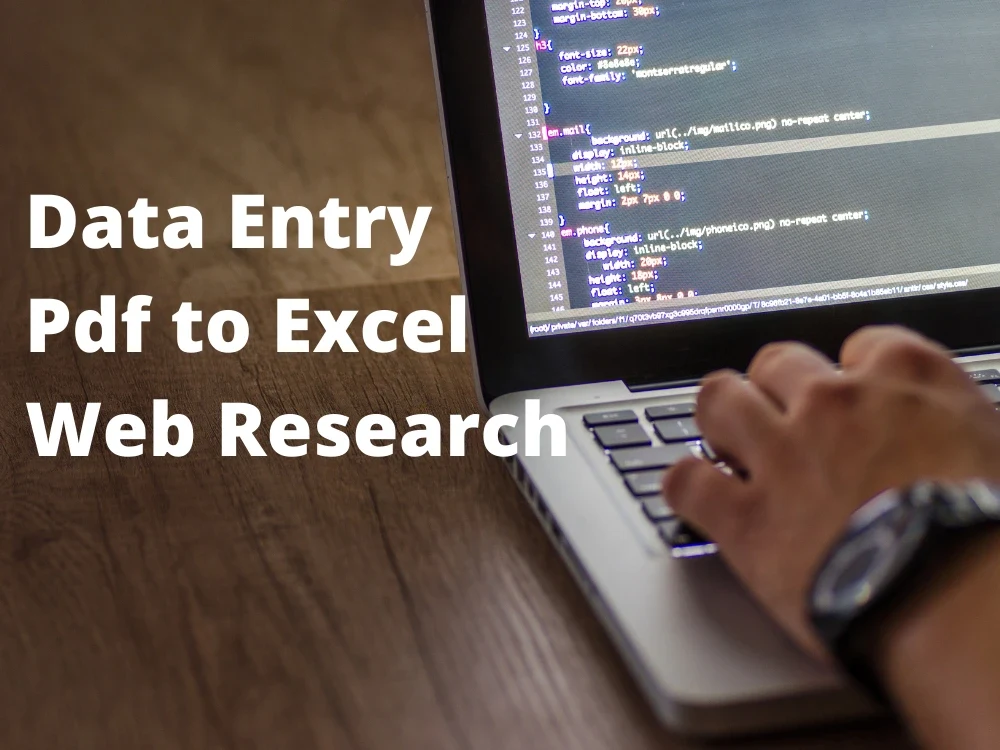 Excel data entry, PDF to excel, data analysis and web research | Upwork
