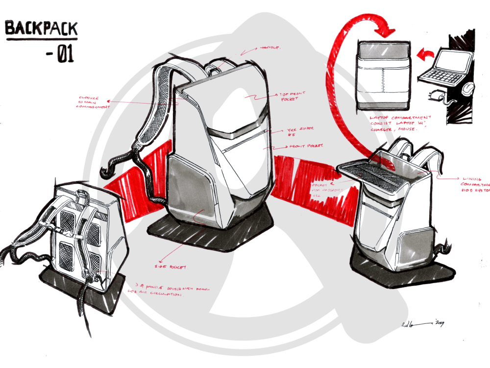 Industrial Designs Examples Backpack Bag Industrial Design