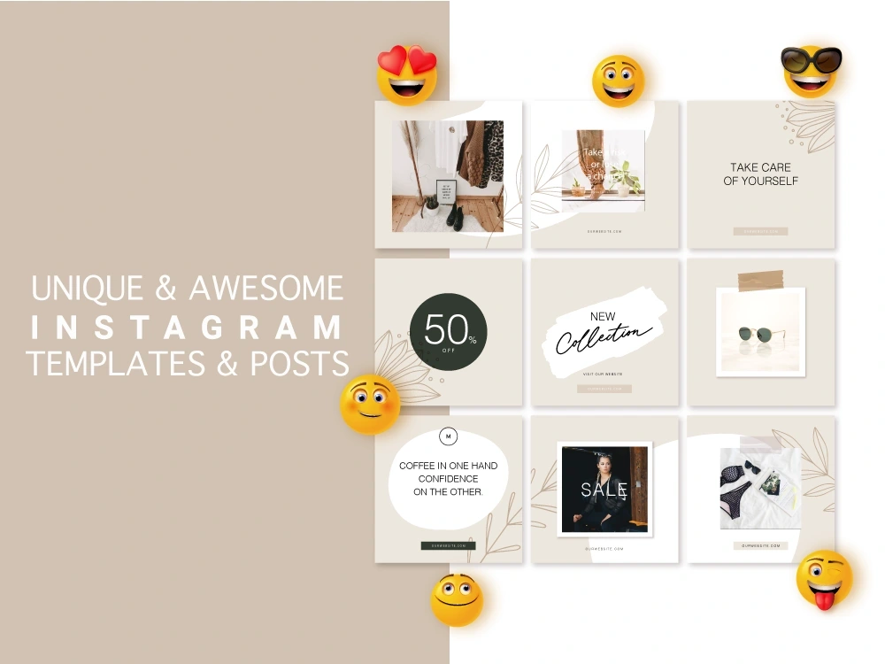 Instagram posts template design