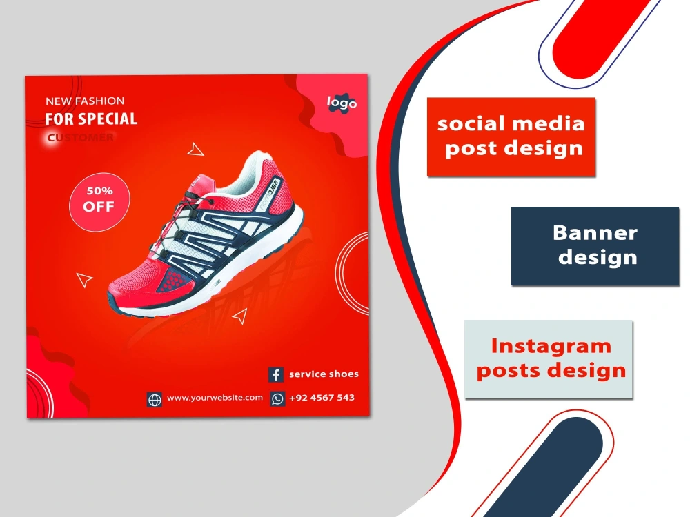 Custom social media posts, instagram post, ads, cover, graphic design ...