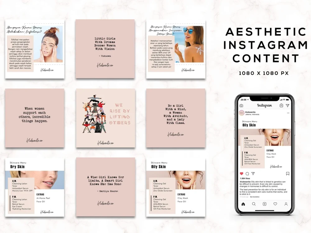 A aesthetic design instagram posts for you | Upwork