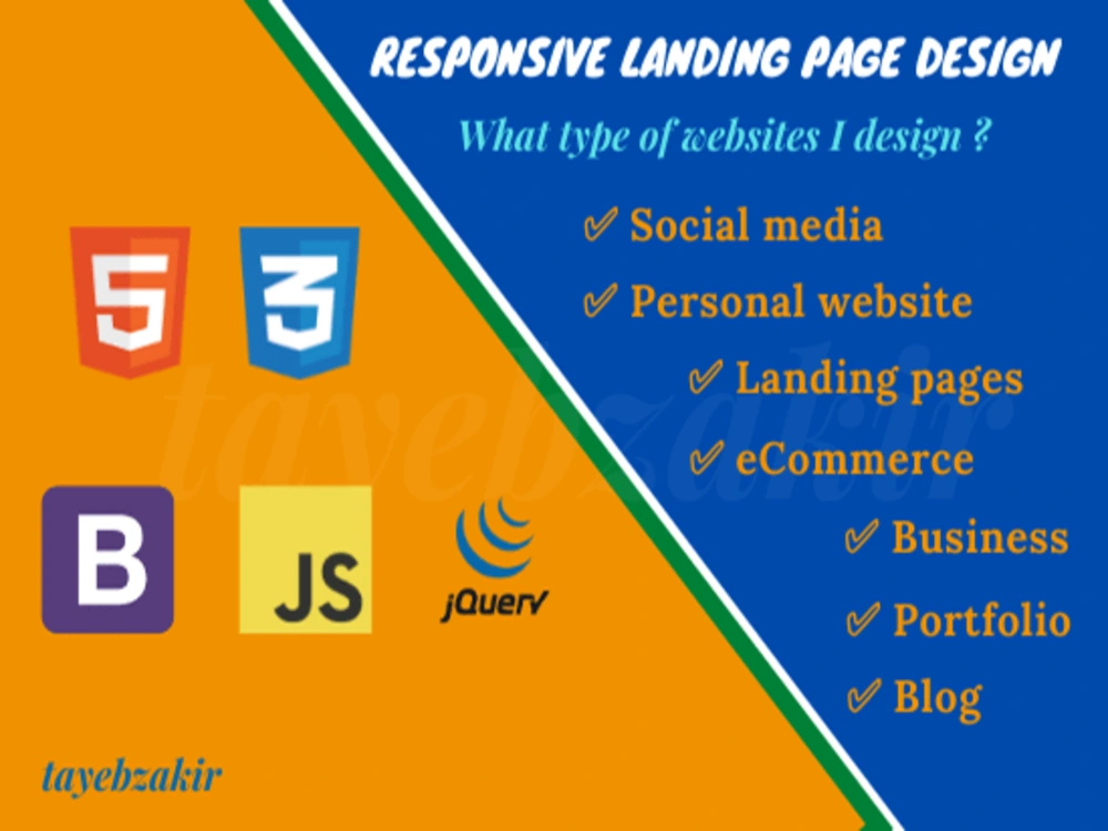 A responsive landing page using HTML, CSS, and bootstrap | Upwork