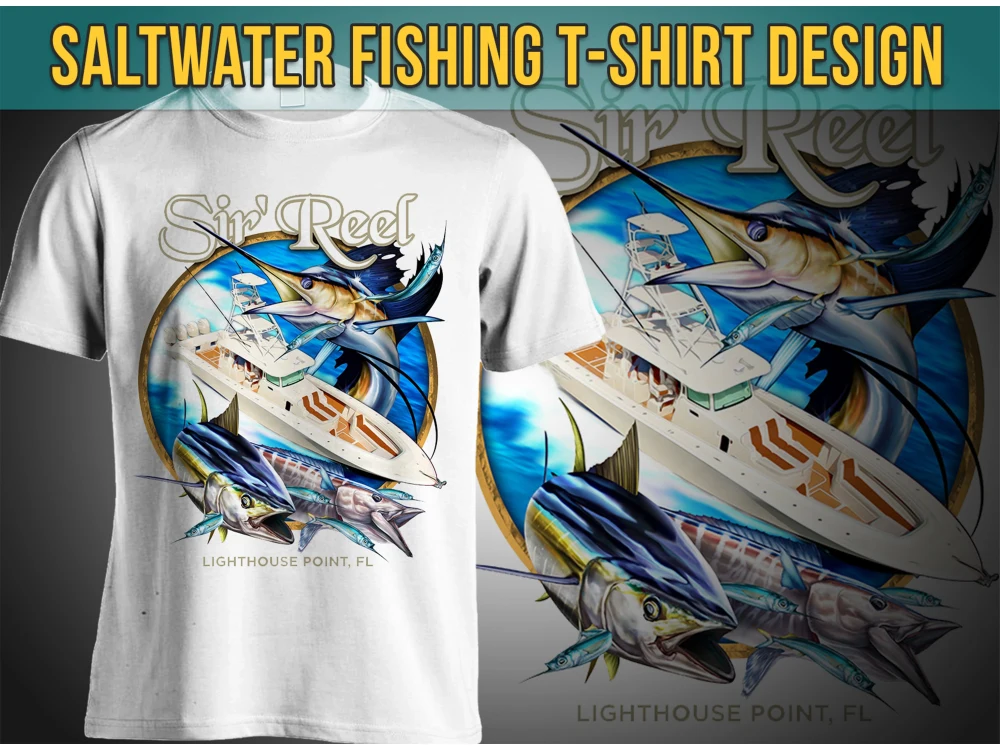 Salt Fishing Tee shirt design