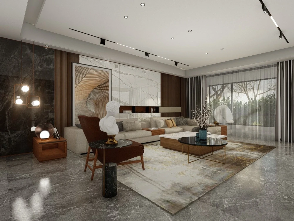 Photo-realistic interior render and 3D Model for one room with 2D ...