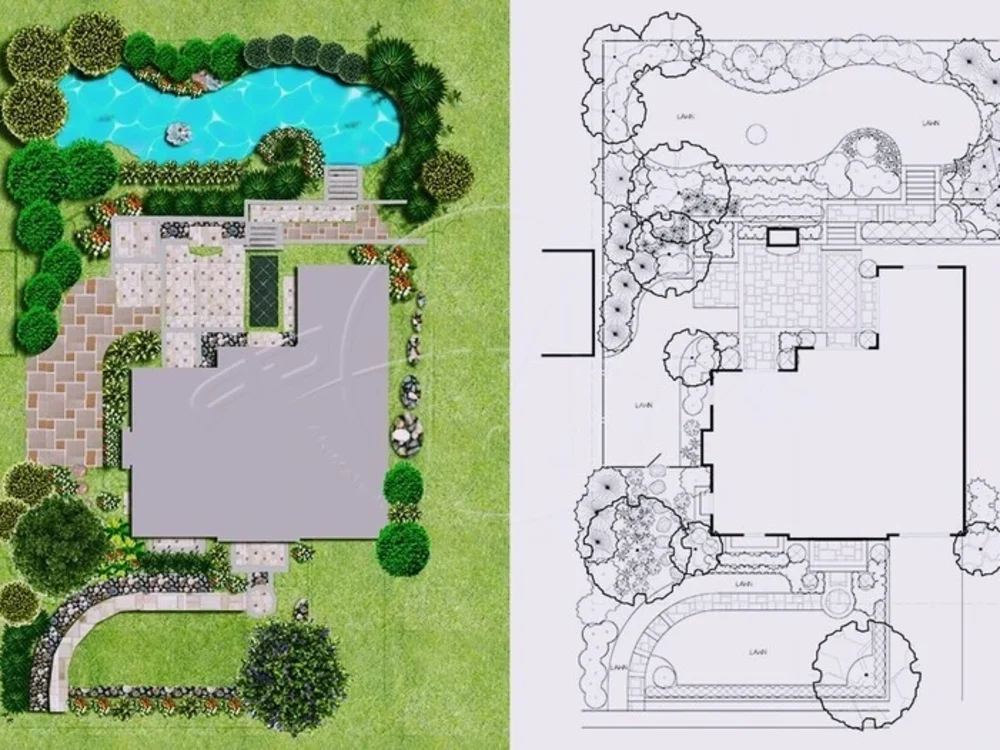 A Plan Rendering in Photoshop | Upwork