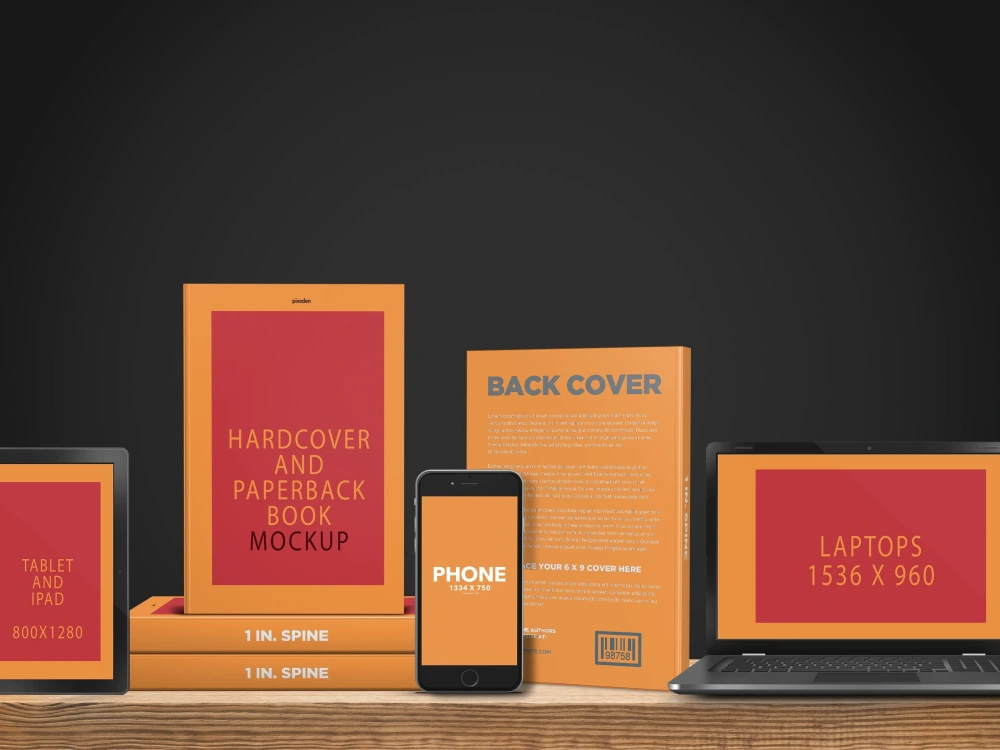A 3d book or ebook mockup up to 500 different style | Upwork