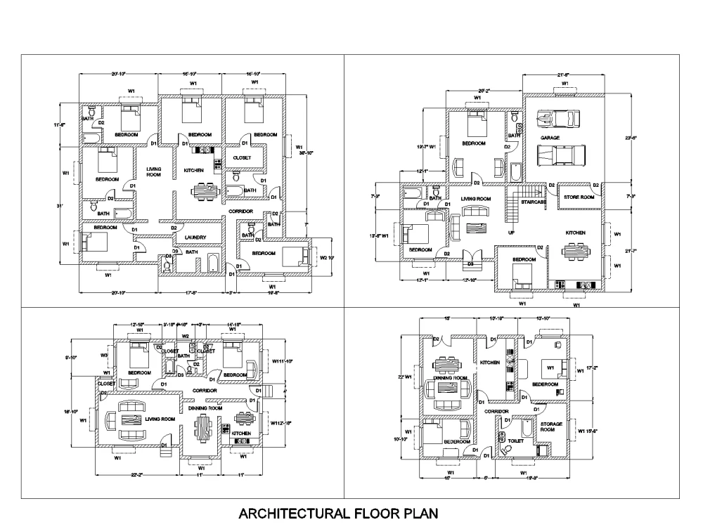 A 2d architectural floor plan designer in autocad | Upwork