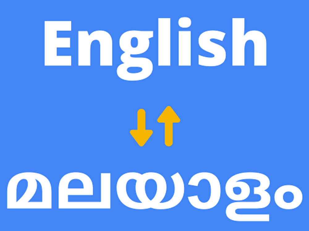 Your content translated from English to Malayalam Upwork