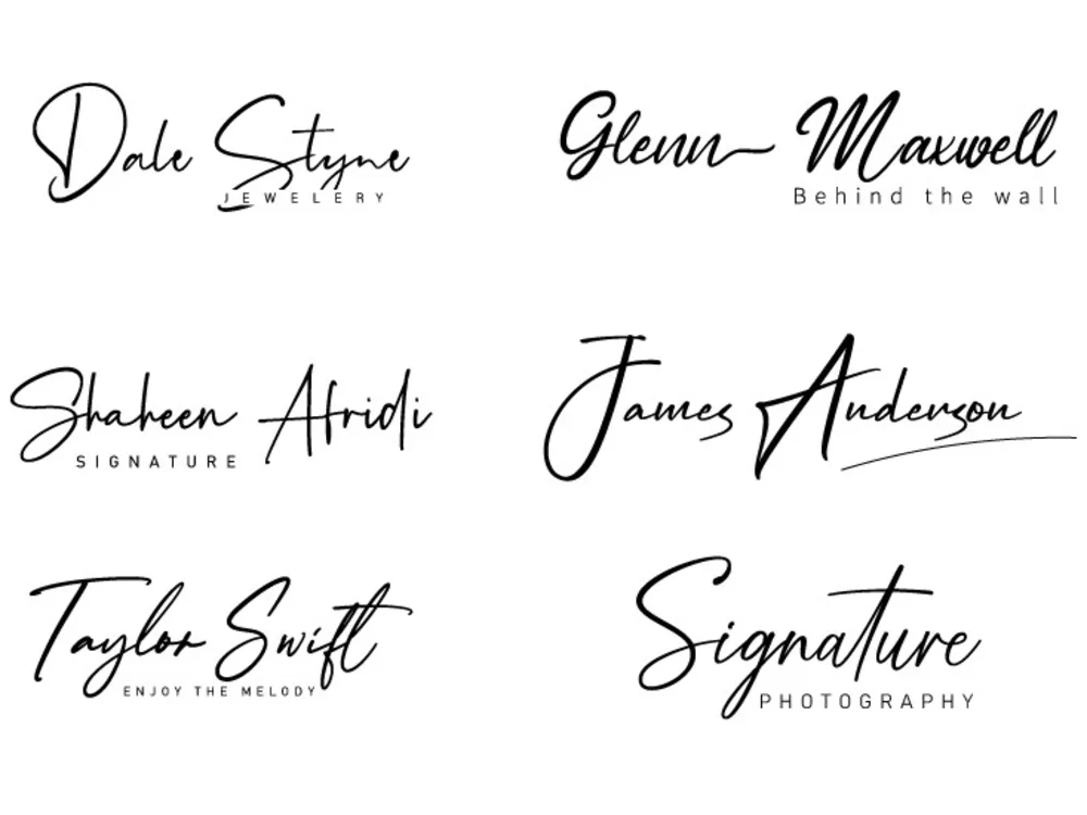 Handwritten cursive handwriting script signature logo | Upwork