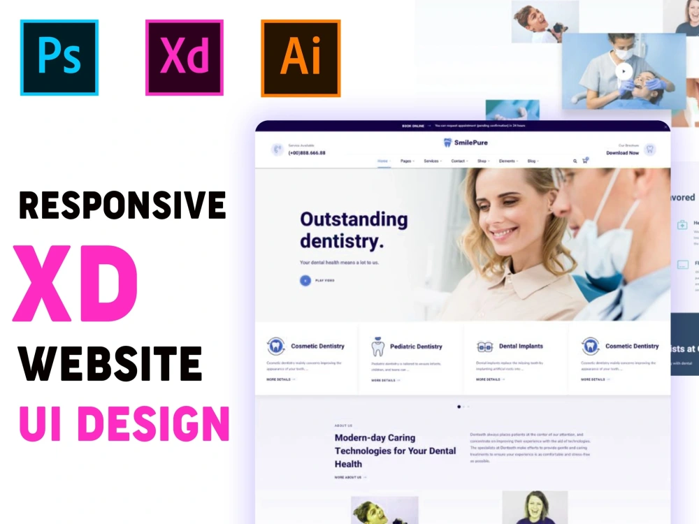 Top quality PSD website mockup UI UX or landing page design | Upwork
