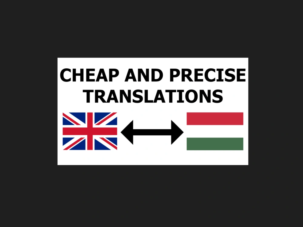 Translation from English to Hungarian or from Hungarian to English Upwork