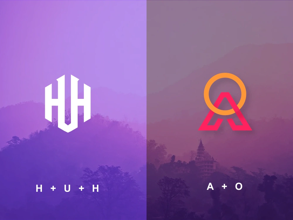 Creative monogram initial letters logo design | Upwork