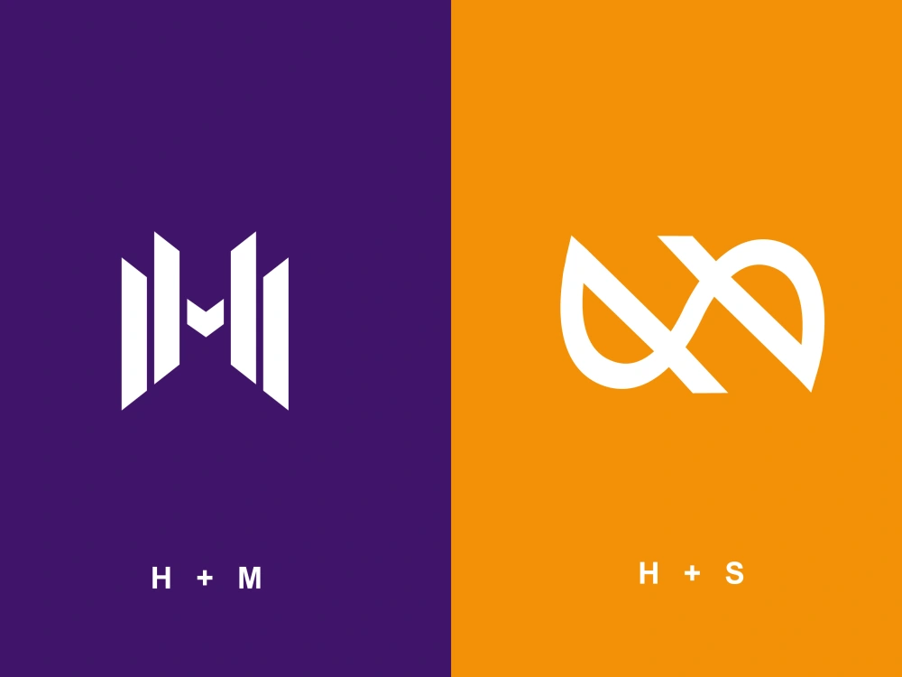 Creative monogram initial letters logo design | Upwork