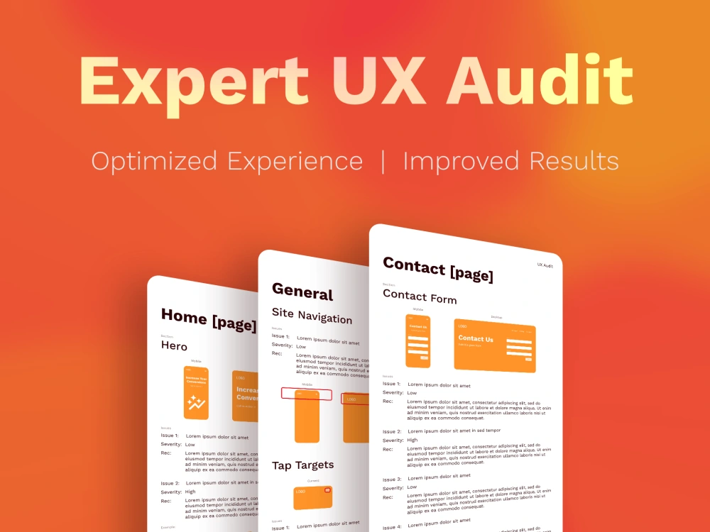 Expert UX/UI audit of your website or app | Upwork