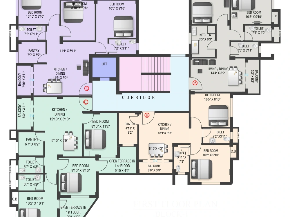 Color Floor Plan Design from AutoCAD | Upwork