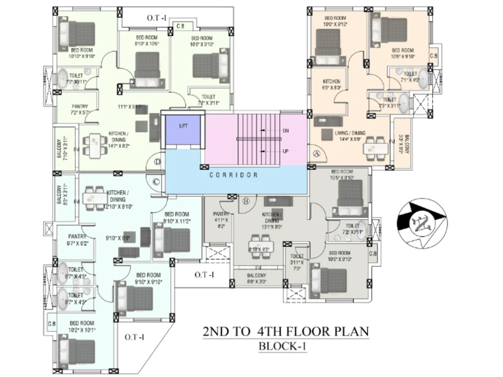 Color Floor Plan Design from AutoCAD | Upwork