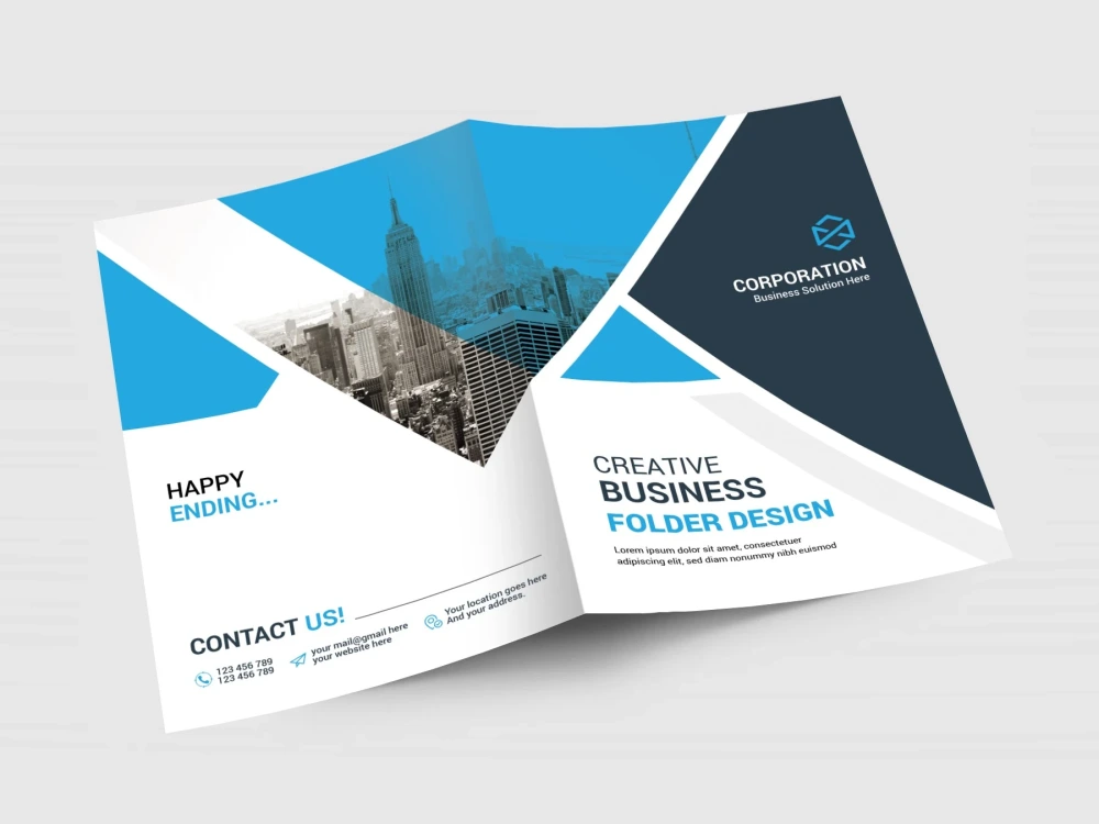 Modern presentation folder design | Upwork