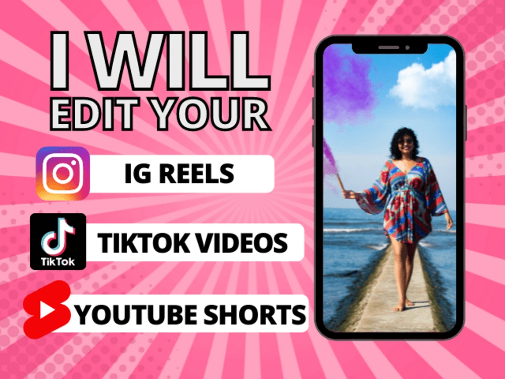 Edit short clips for igtv, reels, tiktok or  shorts by Minn_designs