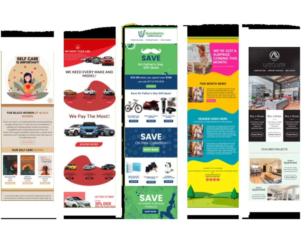 Editable responsive and html klaviyo email template design newsletter ...