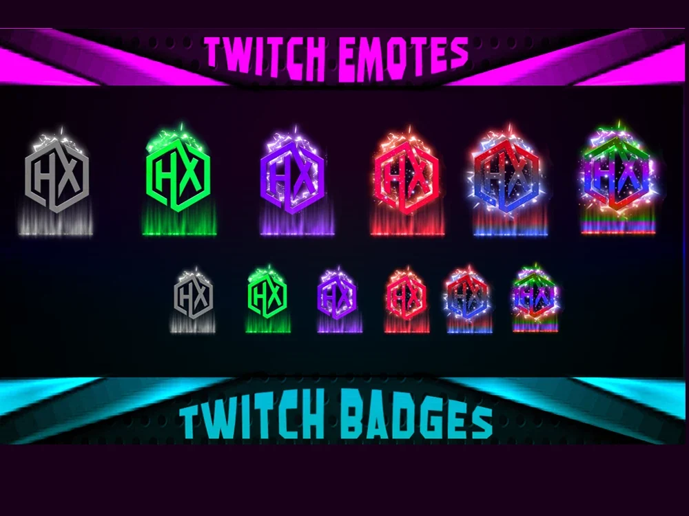 Creative twitch emotes and twitch sub badges for your channel in 5