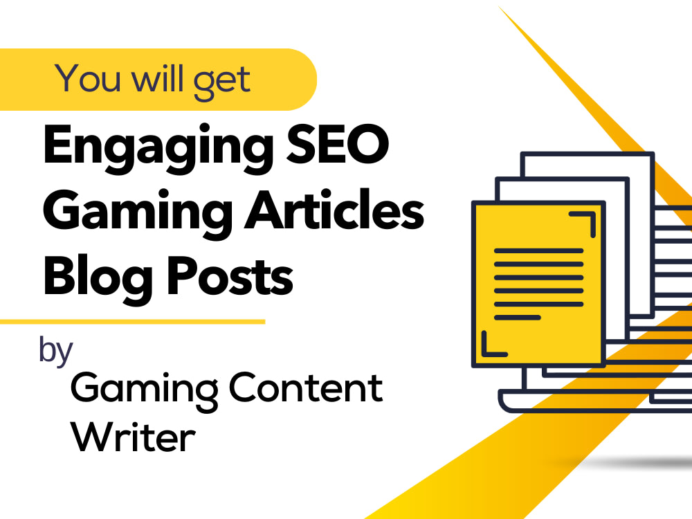 Gaming Blog Writing Captivating Gaming Articles, Gaming Blog Posts, SEO-Optimized Content ...