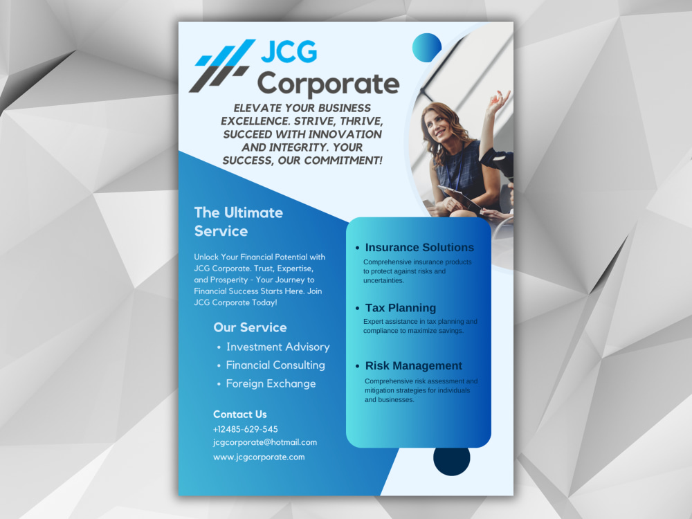 A printable company calendar, business card and flyer design | Upwork