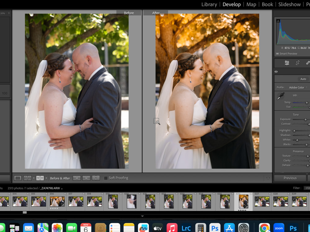 Wedding Batch editing Lightroom editing and color correction Upwork