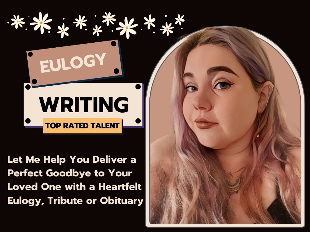 A perfect goodbye with a funeral speech/eulogy, tribute or