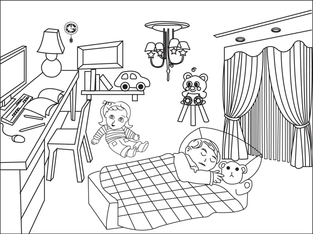 Black and White Coloring Book Page and Activity Worksheet | Upwork