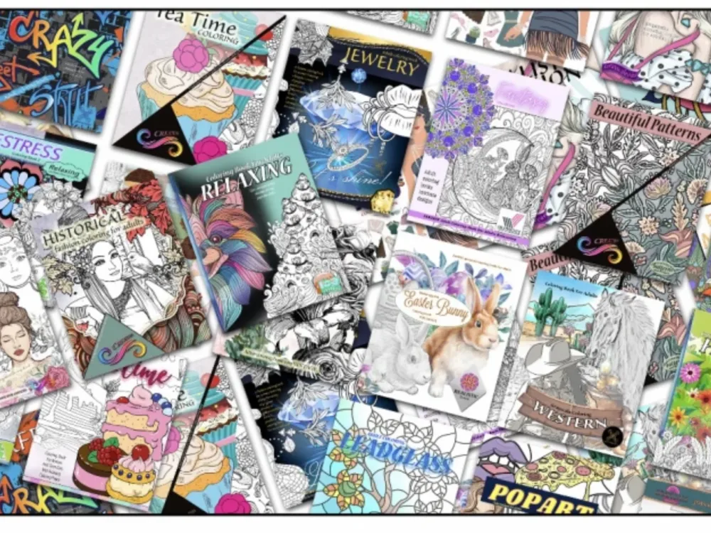 An attractive adult coloring book cover for KDP Upwork